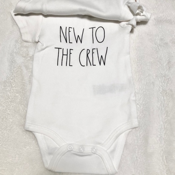 New Rae Dunn 3pk PRETTY EYES CHUBBY THIGHS Bodysuits - Picture 3 of 4